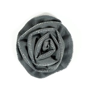 Spilla rosa con strass