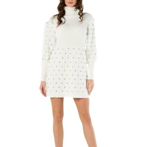 Abito maglia rombi diamanti