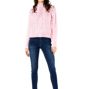 Maglia trecce diamanti