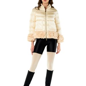 Cappa rose fondo e maniche