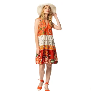 Egatex Abito senza maniche stampato – Etnico chic