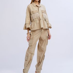 Giacchina cotone con rouches