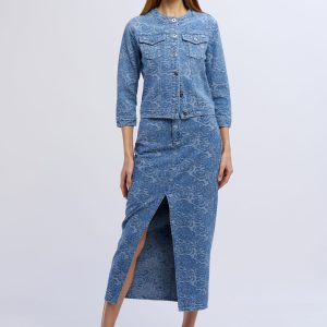 Giubbino rosa jacquard