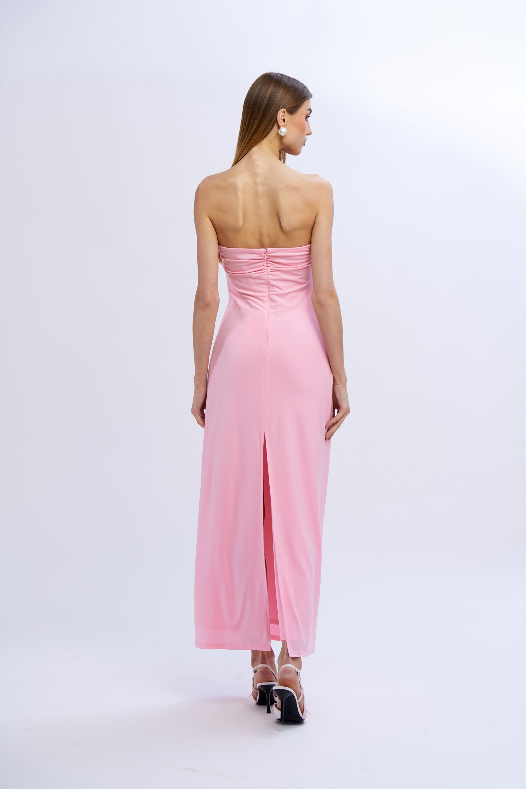 Abito Aurora lungo doppia rosa - immagine 3