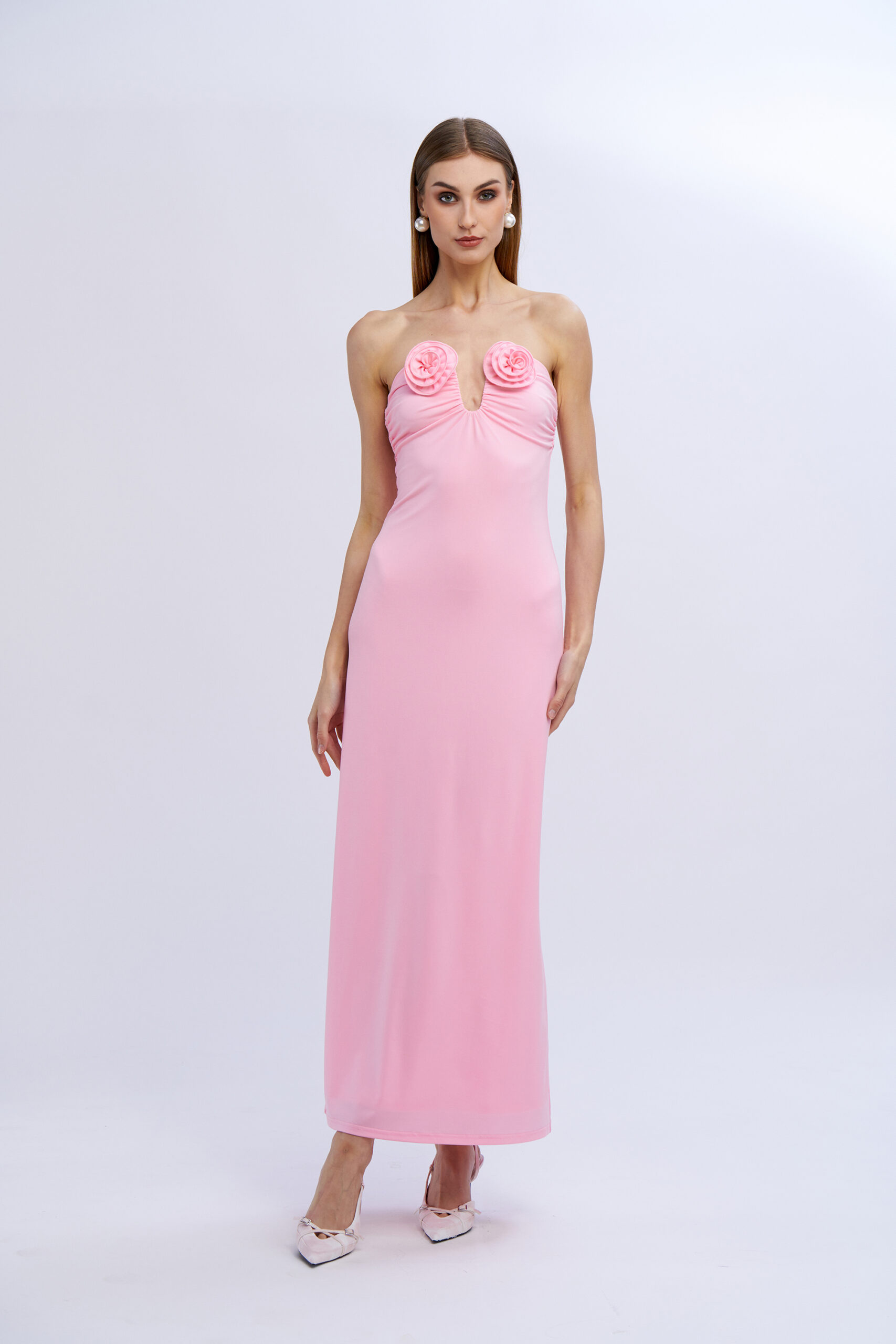 Abito Aurora lungo doppia rosa - immagine 5