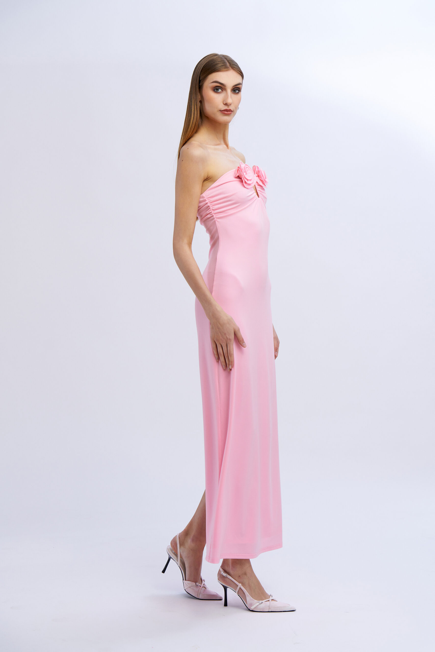 Abito Aurora lungo doppia rosa - immagine 8