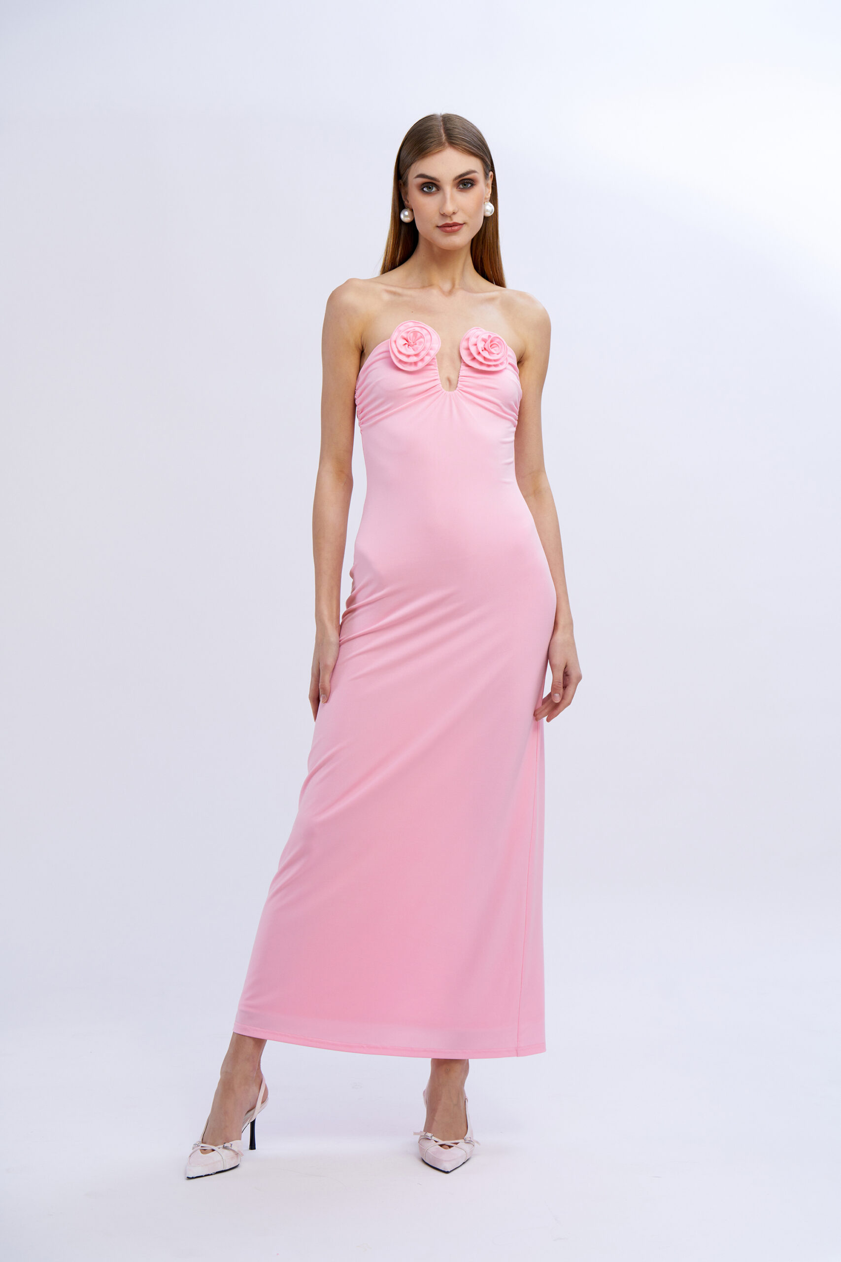 Abito Aurora lungo doppia rosa - immagine 9