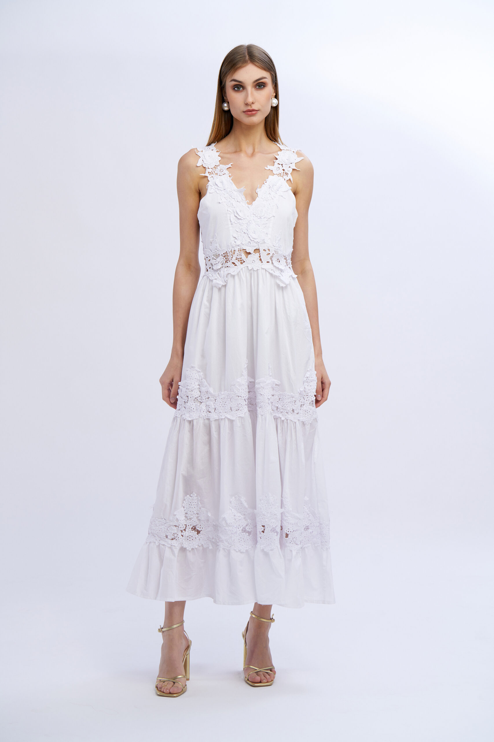 Abito cotone e ricami - immagine 5