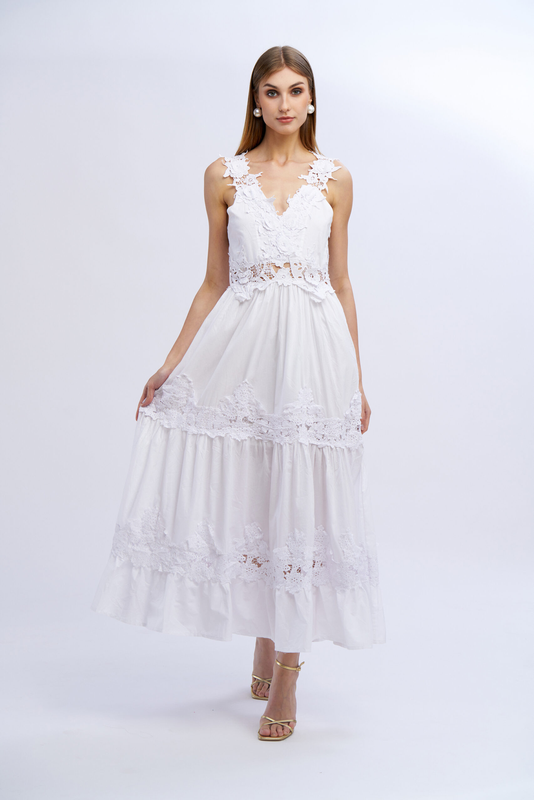 Abito cotone e ricami - immagine 6