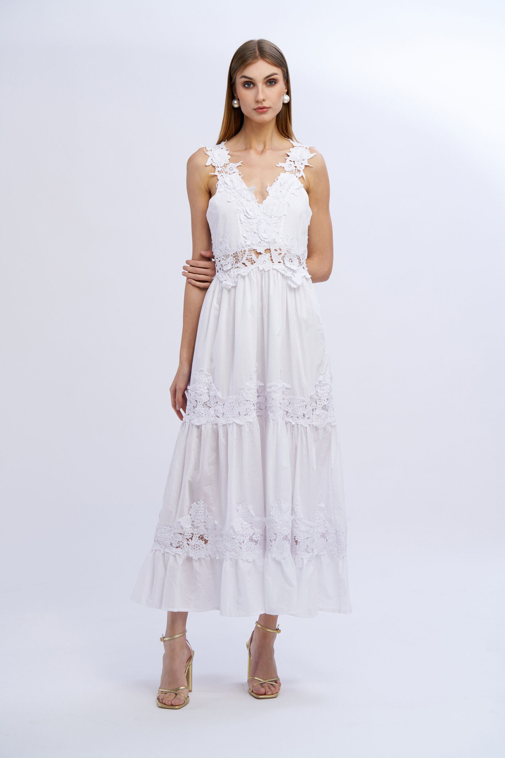 Abito cotone e ricami - immagine 8