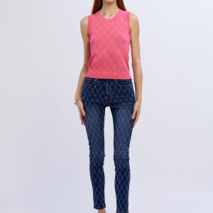 Canotta punzonata con diamanti