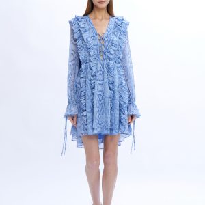 Abito Dafne corto con balze