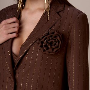 Spilla rosa con strass