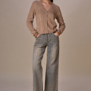 Cardigan trecce lurex