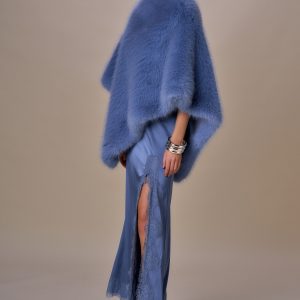 Poncho simil pelliccia