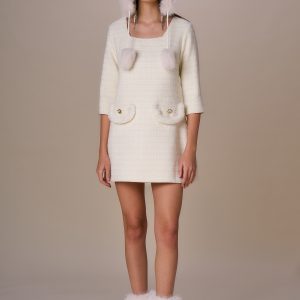 Abito bouclette profili simil pelliccia