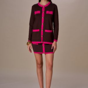 Maxi cardigan contrasti