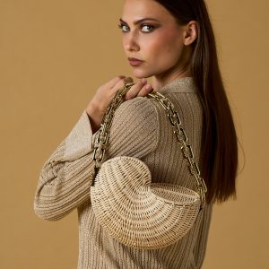 Borsa conchiglia paglia
