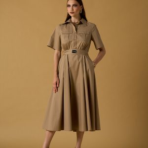 Abito cargo lungo cotone