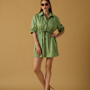 Abito cargo corto cotone