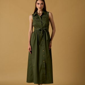 Abito cargo chemisier lungo