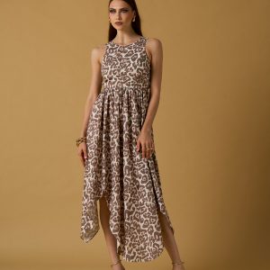 Abito ampio cotone stampato