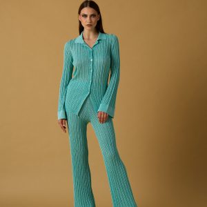 Cardigan camicia lurex