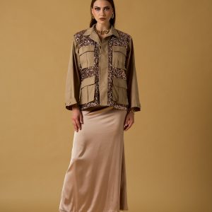 Sahariana cotone e paillettes