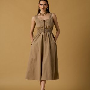 Abito punto smock cotone