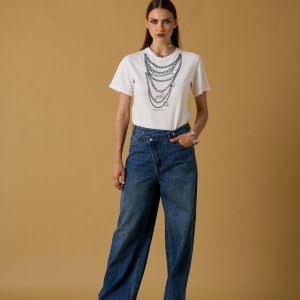 T-shirt collana piercing