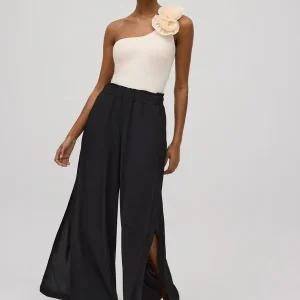 Ysabel Mora Pantaloni neri ad ampia apertura