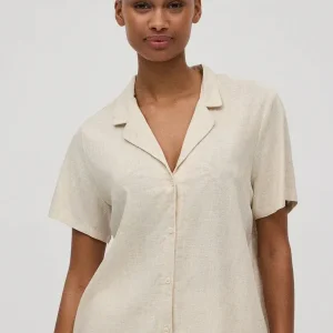Ysabel Mora Camicia in lino a maniche corte