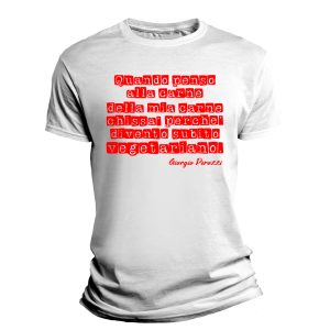 Tshirt AMICI MIEI Carne della mia Carne Divento Vegetariano – Il Perozzi – Magliette Simpatiche – Idea Regalo