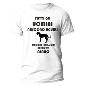 Maglietta Alano Uomo – Tutti gli Uomini Nascono Uguali ma solo i Migliori Hanno un Alano – Tshirt Cane Uomo – Maglietta Divertente Alano – Idea Regalo Uomo