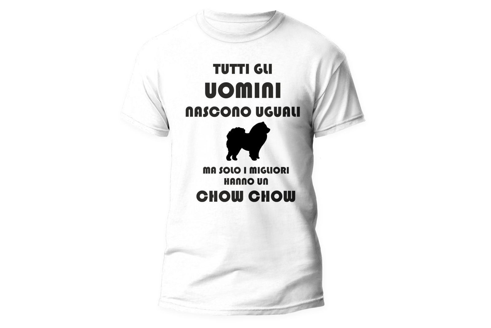 Maglietta Chow Chow Uomo – Tutti gli Uomini Nascono Uguali ma solo i Migliori Hanno un Chow Chow – Tshirt Cane Uomo – Maglietta Divertente Chow Chow – Idea Regalo Uomo