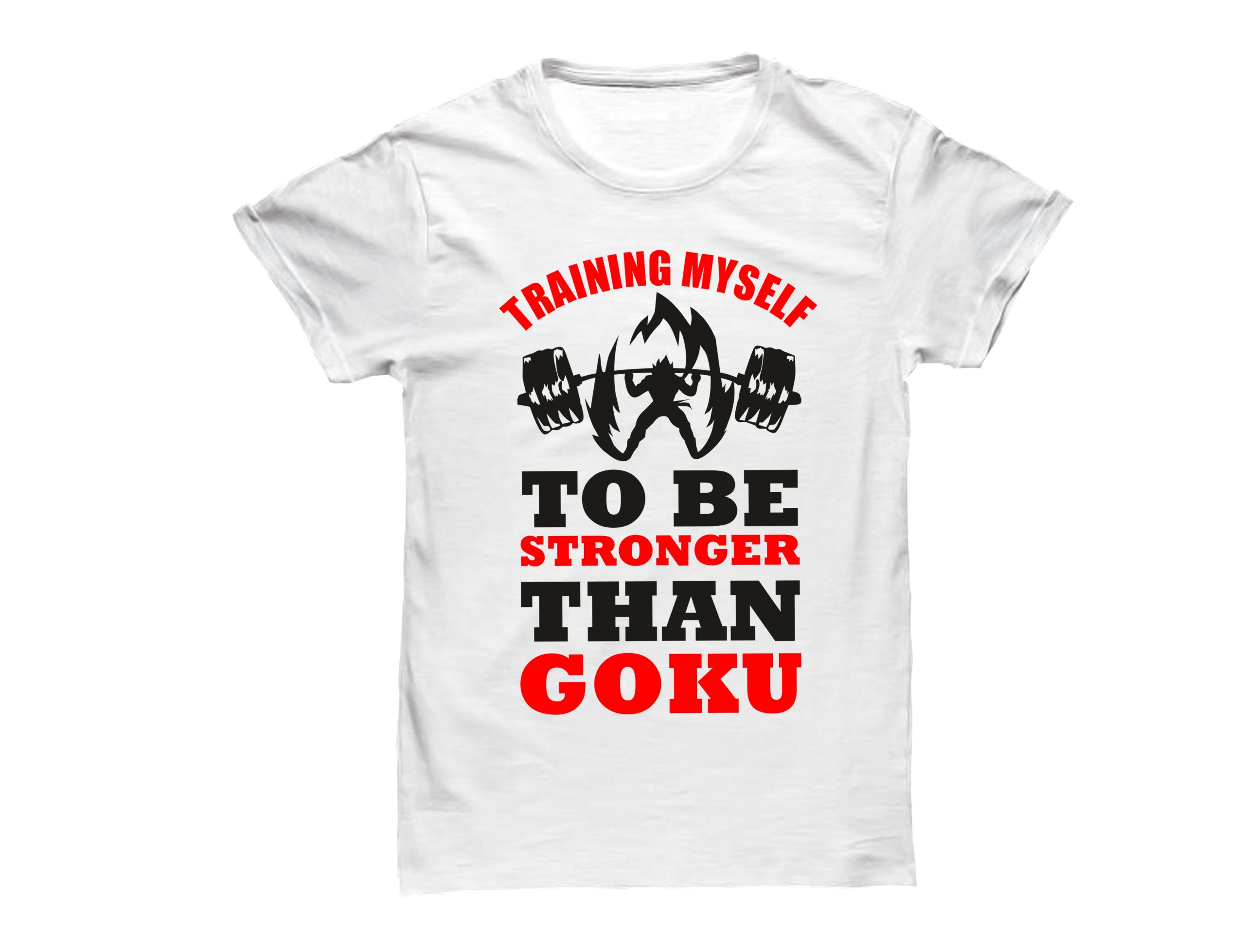 T-shirt Goku Magliette Uomo Donna Bambino – Training my self to be stronger than SonGoku