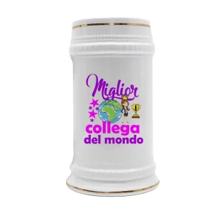Boccale Collega – Compleanno Collega – Miglior Collega del Mondo – Regali Collega – Boccale in Ceramica Collega – Idea Regalo Collega – Regalo Compleanno Collega