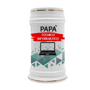 Boccale in ceramica Papà Tecnico Informatico – Festa del Papà – Idea Regalo Papà Tecnico Informatico – Boccale Papà – Idea Regalo Papà – Regalo Compleanno Papà – Gadget Tecnico Informatico