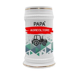Boccale in ceramica Papà Agricoltore – Festa del Papà – Idea Regalo Papà Agricoltore – Boccale Papà – Idea Regalo Papà – Regalo Compleanno Papà – Gadget Agricoltore