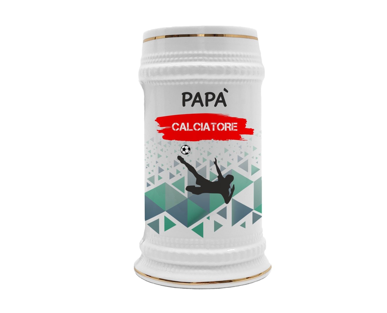 Boccale in ceramica Papà Calciatore – Festa del Papà – Idea Regalo Papà Calciatore – Boccale Papà – Idea Regalo Papà – Regalo Compleanno Papà – Gadget Calciatore - immagine 2