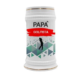 Boccale in ceramica Papà Golfista – Festa del Papà – Idea Regalo Papà Golfista – Boccale Papà – Idea Regalo Papà – Regalo Compleanno Papà – Gadget Golfista