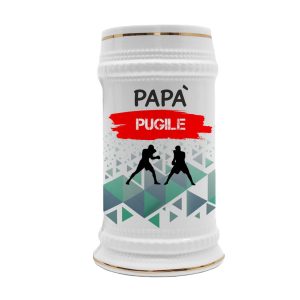 Boccale in ceramica Papà Pugile – Festa del Papà – Idea Regalo Papà Pugile – Boccale Papà – Idea Regalo Papà – Regalo Compleanno Papà – Gadget Pugile