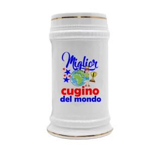 Boccale Cugino – Compleanno Cugino – Miglior Cugino del Mondo – Idee Regalo Cugino – Boccale in Ceramica Cugino – Idea Regalo Cugino – Regalo Compleanno Cugino