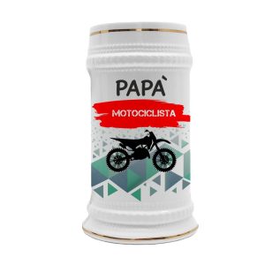 Boccale in ceramica Papà Motociclista – Festa del Papà – Idea Regalo Papà Motociclista – Boccale Papà – Idea Regalo Papà – Regalo Compleanno Papà – Gadget Motociclista