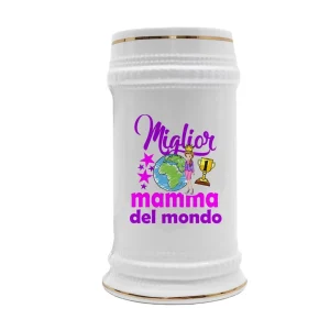 Boccale Mamma – Compleanno Mamma – Miglior Mamma del Mondo – Regali Mamma – Boccale in Ceramica Mamma – Idea Regalo Mamma – Regalo Compleanno Mamma