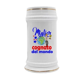 Boccale Cognato – Compleanno Cognato – Miglior Cognato del Mondo – Regali Cognato – Boccale Ceramica Cognato – Idee Regalo Cognato – Regalo Cognato Compleanno