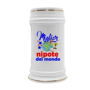 Boccale Nipote – Compleanno Nipote – Miglior Nipote del Mondo – Regali Nipote – Boccale Ceramica Nipote – Idee Regalo Nipote – Regalo Nipote Compleanno