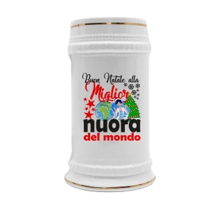 Boccale Nuora – Regalo Natale Nuora – Buon Natale alla Miglior Nuora del Mondo – Regali Nuora – Boccale in Ceramica Nuora – Idea Regalo Nuora – Regalo Natale Nuora