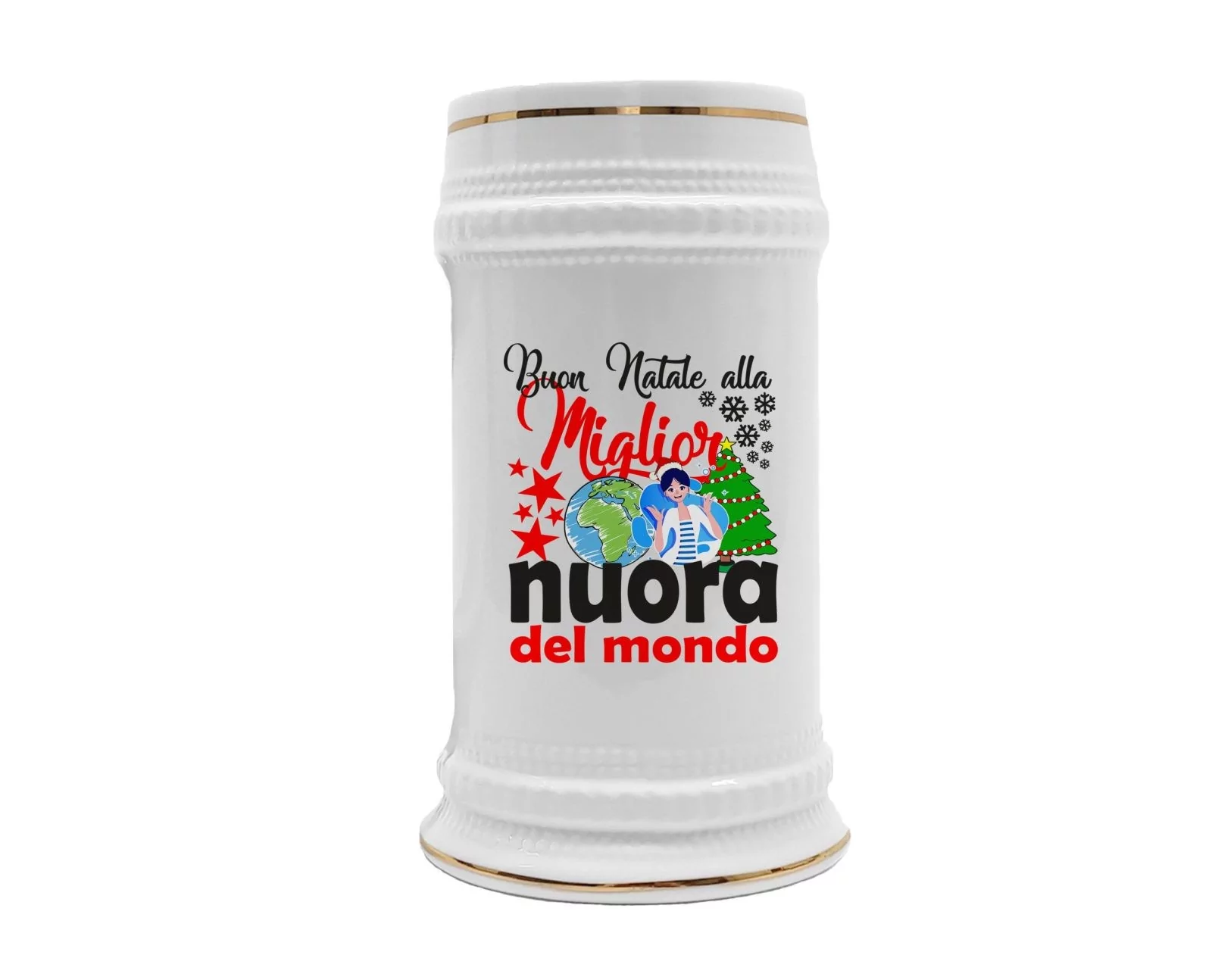 Boccale Nuora – Regalo Natale Nuora – Buon Natale alla Miglior Nuora del Mondo – Regali Nuora – Boccale in Ceramica Nuora – Idea Regalo Nuora – Regalo Natale Nuora - immagine 2