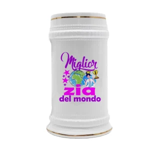 Boccale Zia – Compleanno Zia – Miglior Zia del Mondo – Regali Zia – Boccale in Ceramica Zia – Idea Regalo Zia – Regalo Compleanno Zia